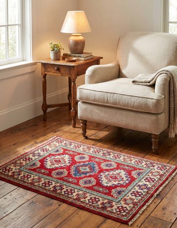 1' 11 x 2' 11 Hand Knotted Kazak Rug