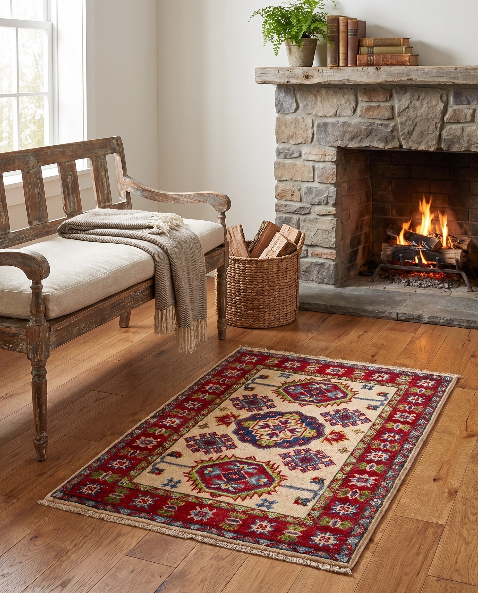 2' 2 x 3' Hand Knotted Kazak Rug