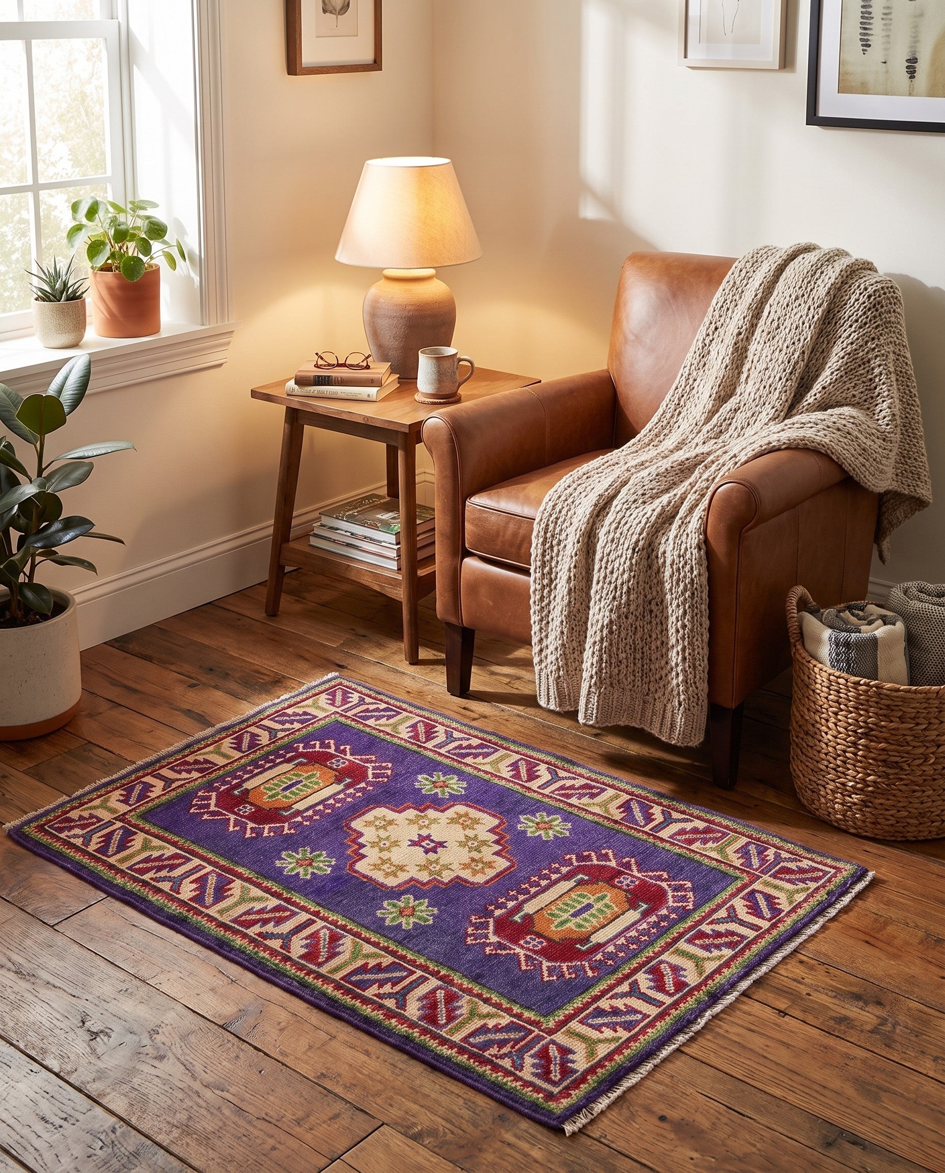 2' x 3' 2 Hand Knotted Kazak Rug