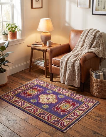 2' x 3' 2 Hand Knotted Kazak Rug