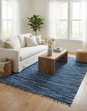 8' x 10' Hand Woven Chindi Cotton Rug