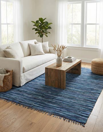 8' x 10' Hand Woven Chindi Cotton Rug