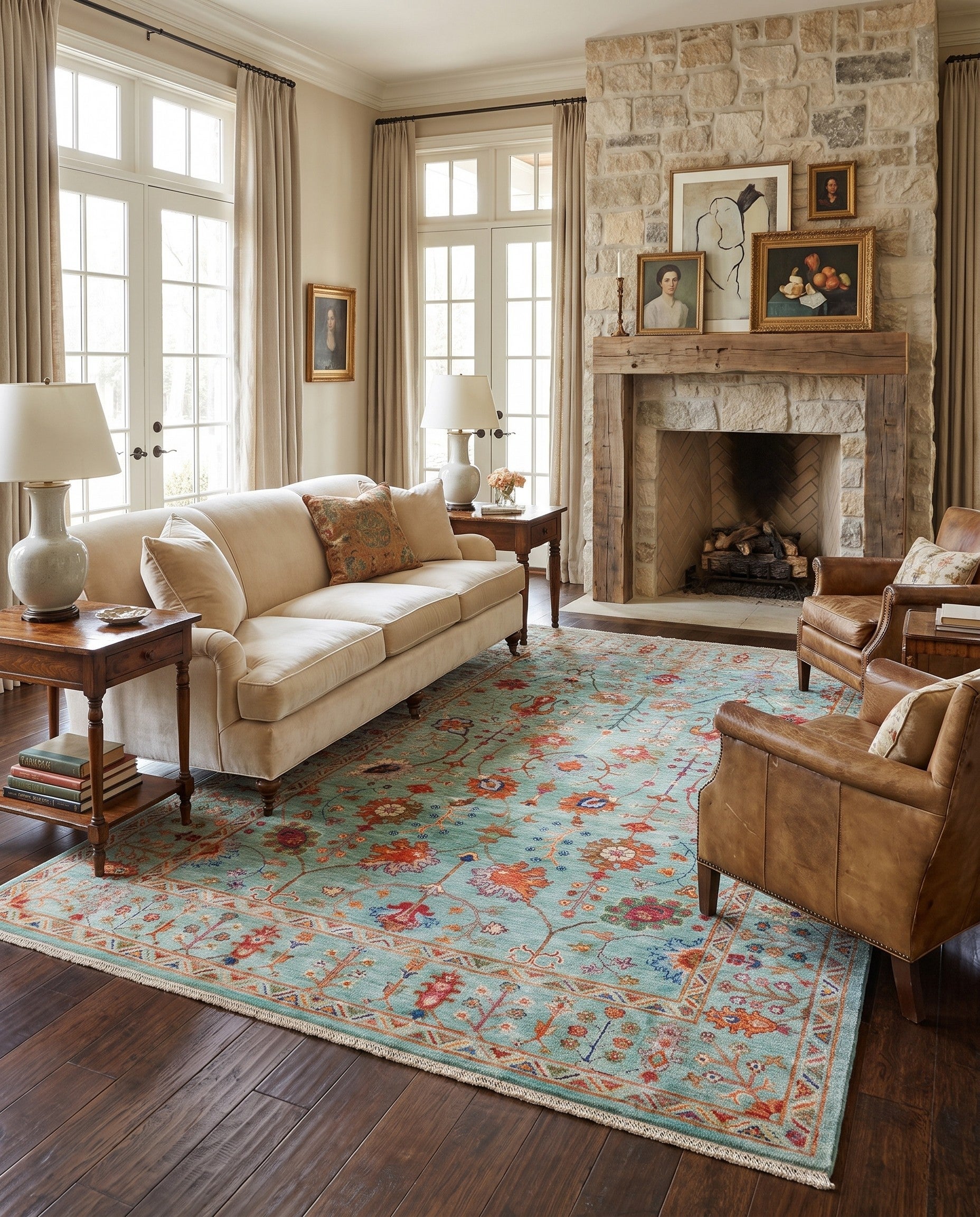 6' 7 x 10' 2 Hand Knotted Ariana Ziegler Rug