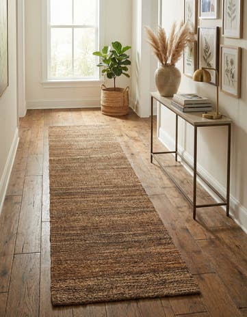 2' 7 x 12' Hand Woven Palm Beach Jute Runner Rug
