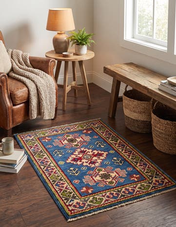 2' x 2' 11 Hand Knotted Kazak Rug