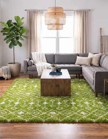 10' x 10' Moroccan Trellis Shag Square Rug