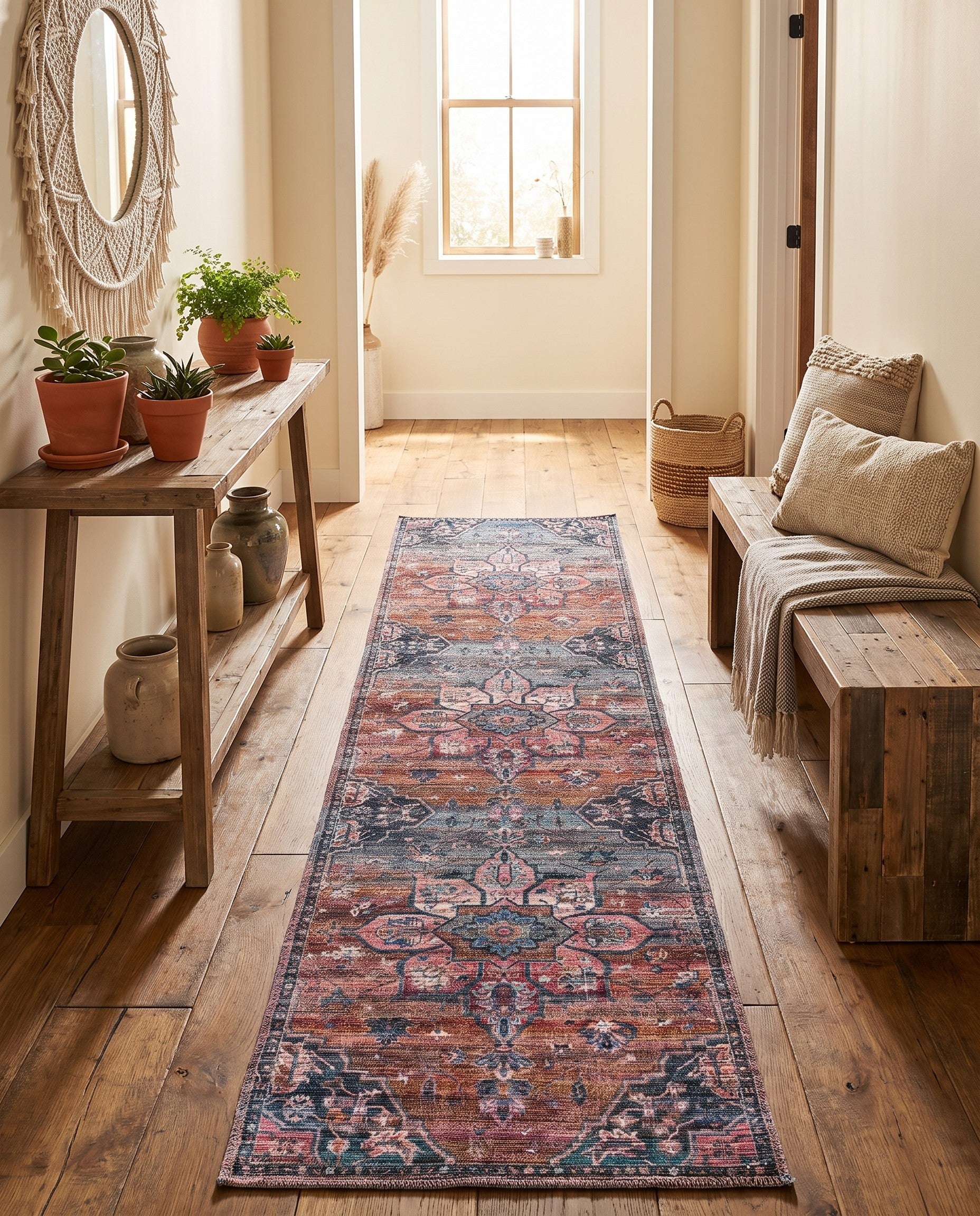 2' x 8' Washable Nostalgia Runner Rug