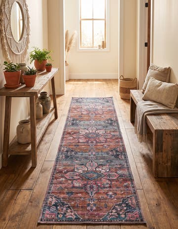 2' x 8' Washable Nostalgia Runner Rug