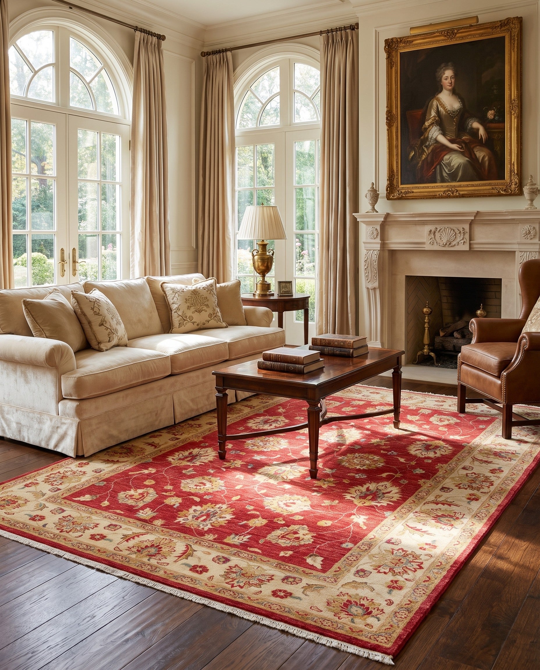 5' 2 x 6' 11 Hand Knotted Ziegler Rug