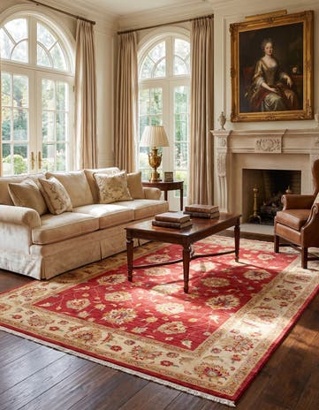 5' 2 x 6' 11 Hand Knotted Ziegler Rug