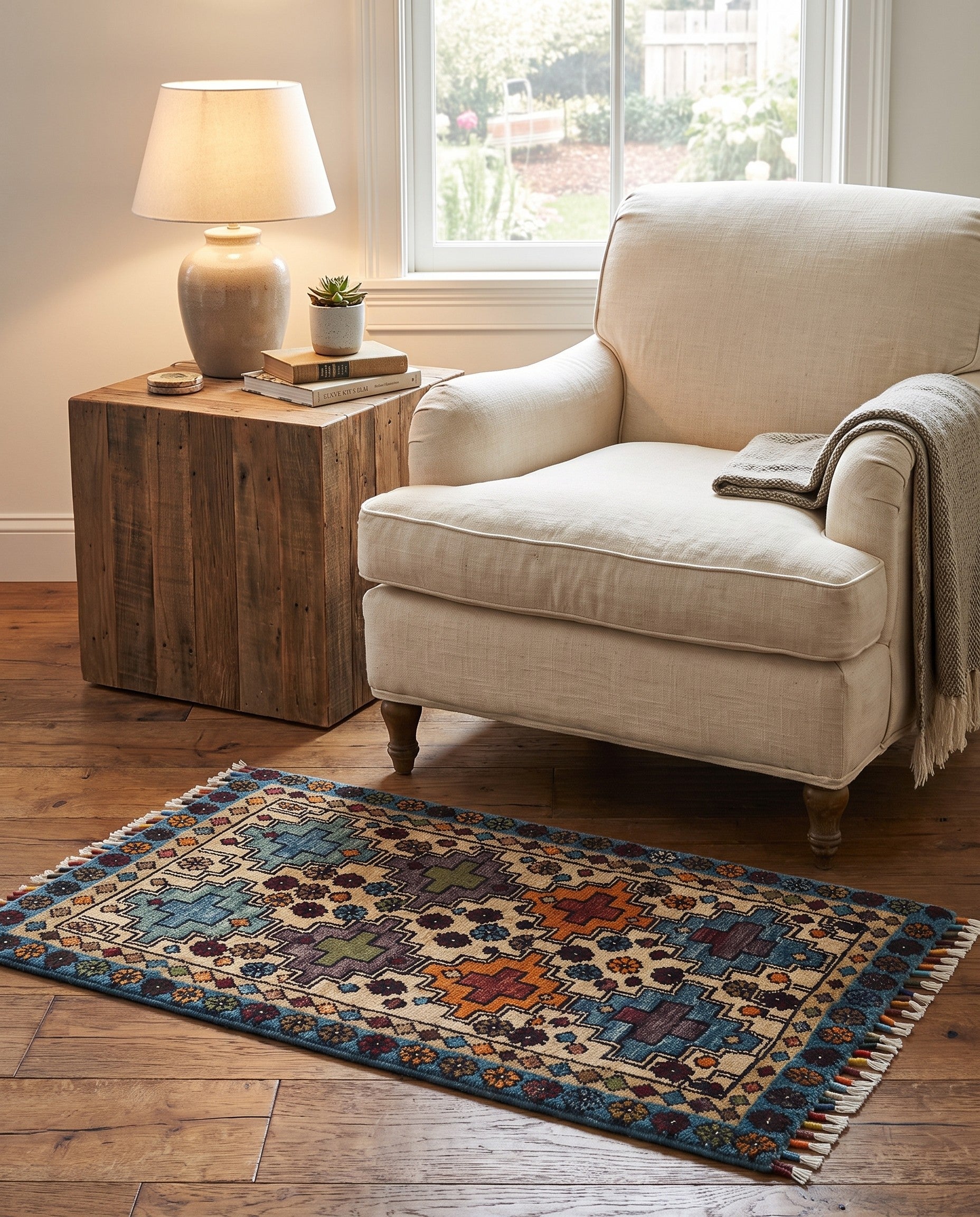 1' 8 x 3' 3 Hand Knotted Ariana Ziegler Rug
