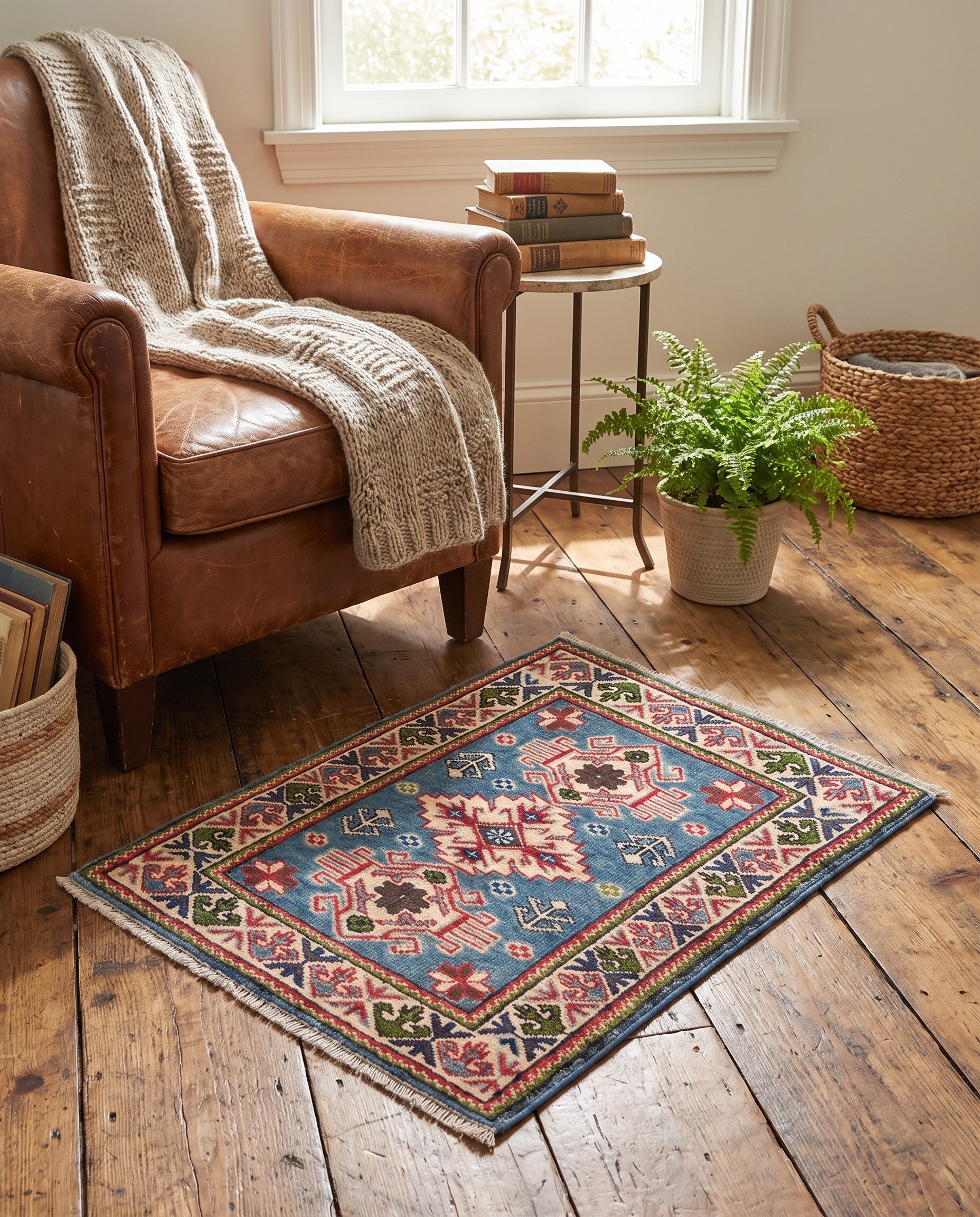 2' 1 x 2' 9 Hand Knotted Kazak Rug