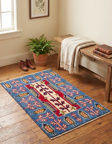 2' x 3' 4 Hand Knotted Kazak Rug