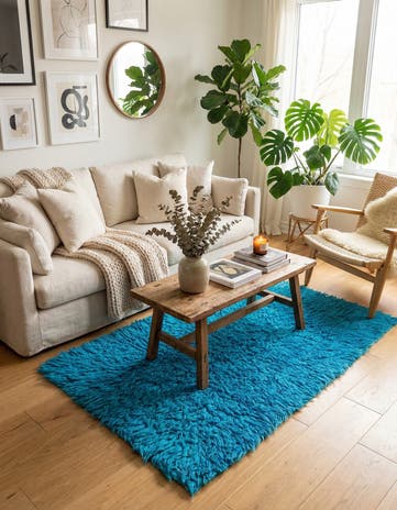 2' 8 x 5' Hand Knotted Moroccan Wool Rug