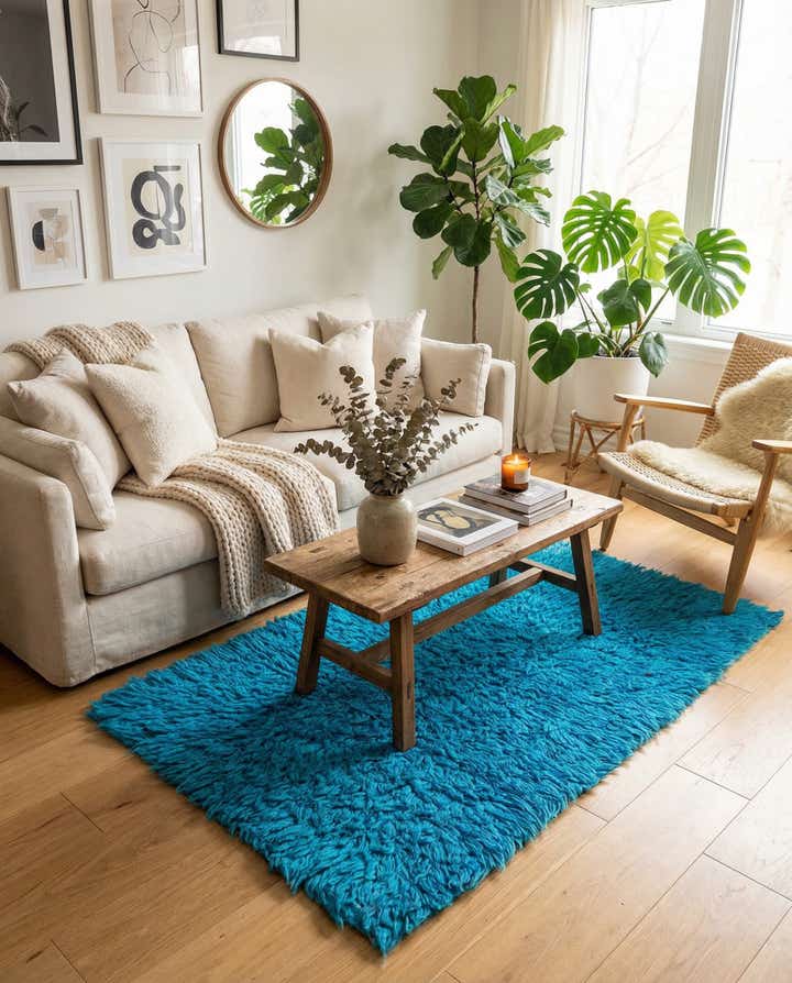 2' 8 x 5' Hand Knotted Moroccan Wool Rug