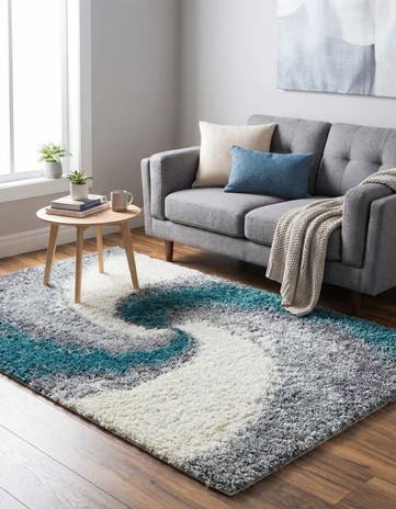 Turquoise Soft Touch Shag Rug