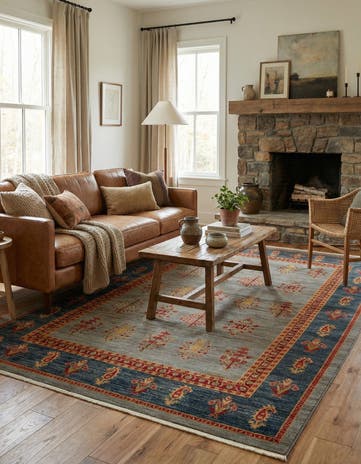 Light Blue Kashkuli Gabbeh Rug