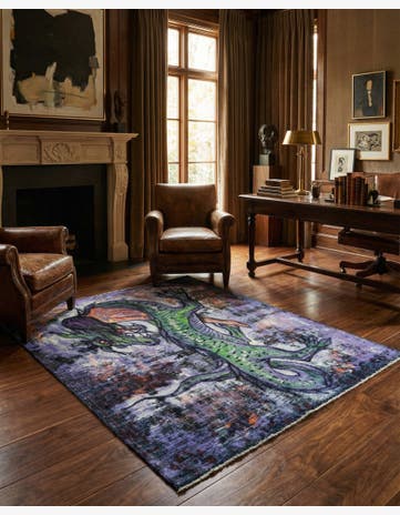 4' 10 x 5' 8 Hand Knotted Ultra Vintage Persian Wool Rug