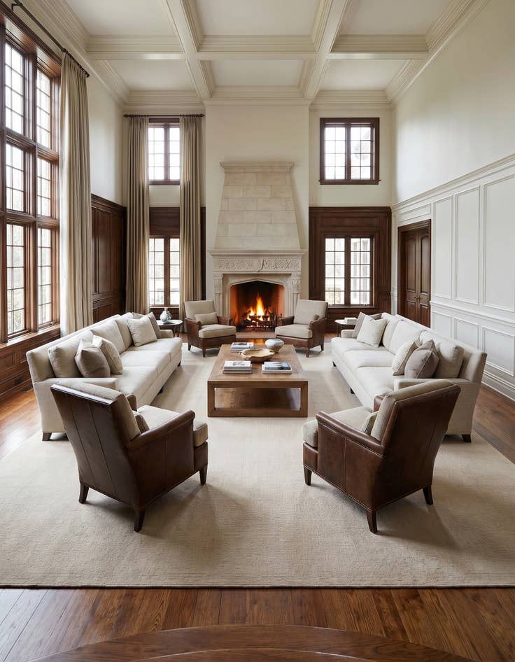 Detail image of 13' 1 x 13' 1 Hand Woven Jill Zarin English Manor Wool Square Rug