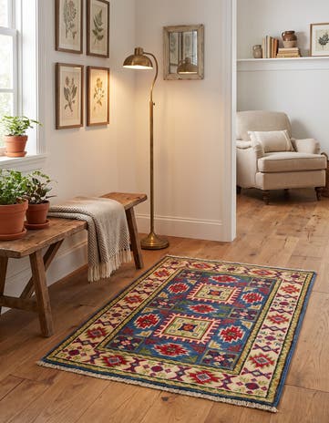 2' 2 x 2' 10 Hand Knotted Kazak Rug
