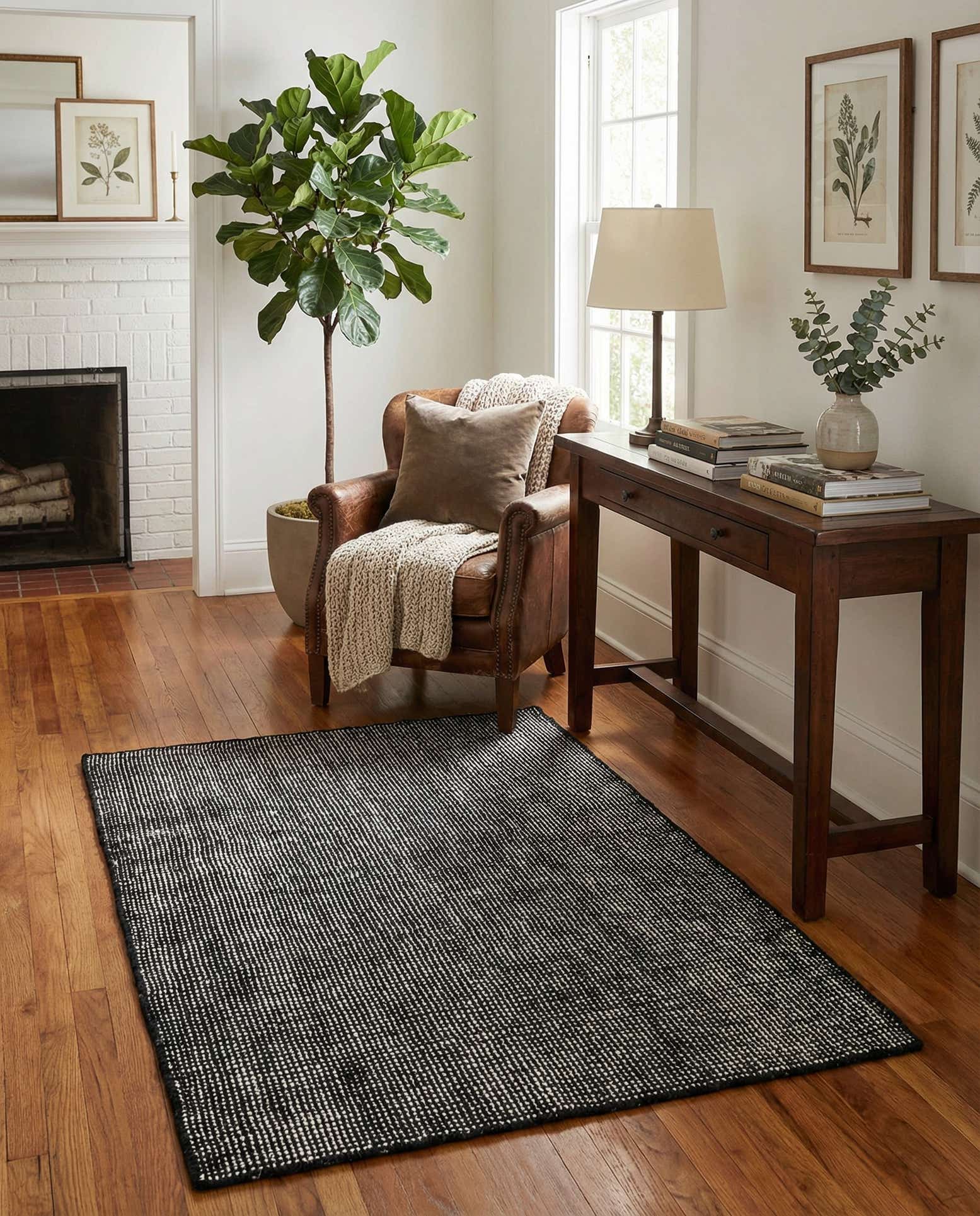 3' 3 x 5' 3 Hand Woven Jill Zarin English Manor Farmhouse Wool Rug