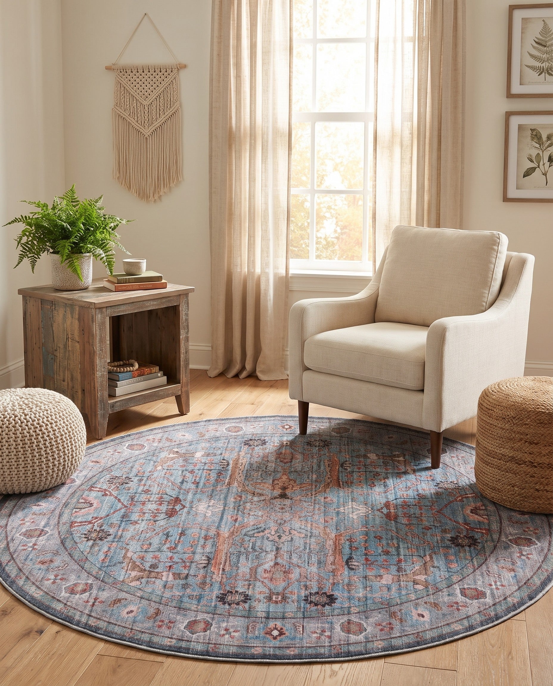 185cm x 185cm Maahru Round Rug