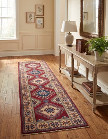 2' 9 x 9' 11 Hand Knotted Kazak Runner Rug