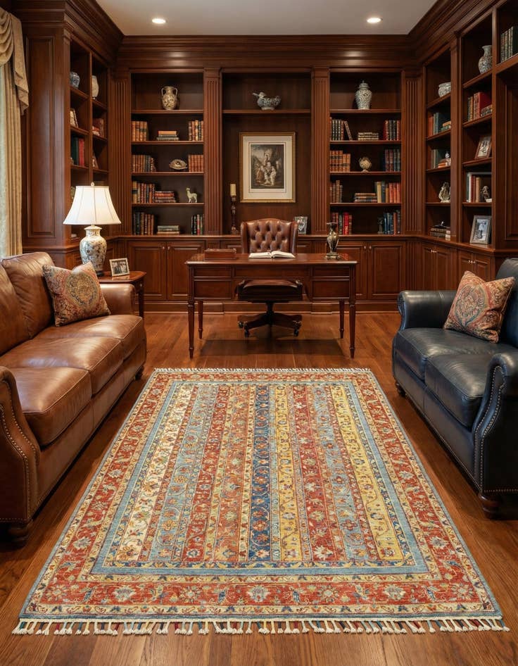 Detail image of 5' x 6' 3 Hand Knotted Ariana Ziegler Rug