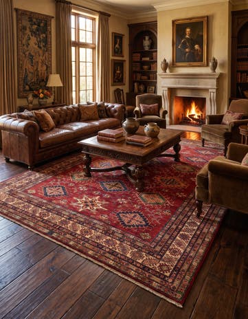 8' 2 x 9' 11 Hand Knotted Kazak Rug