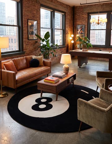 7' 10 x 7' 10 Hand Tufted Wool Round Rug