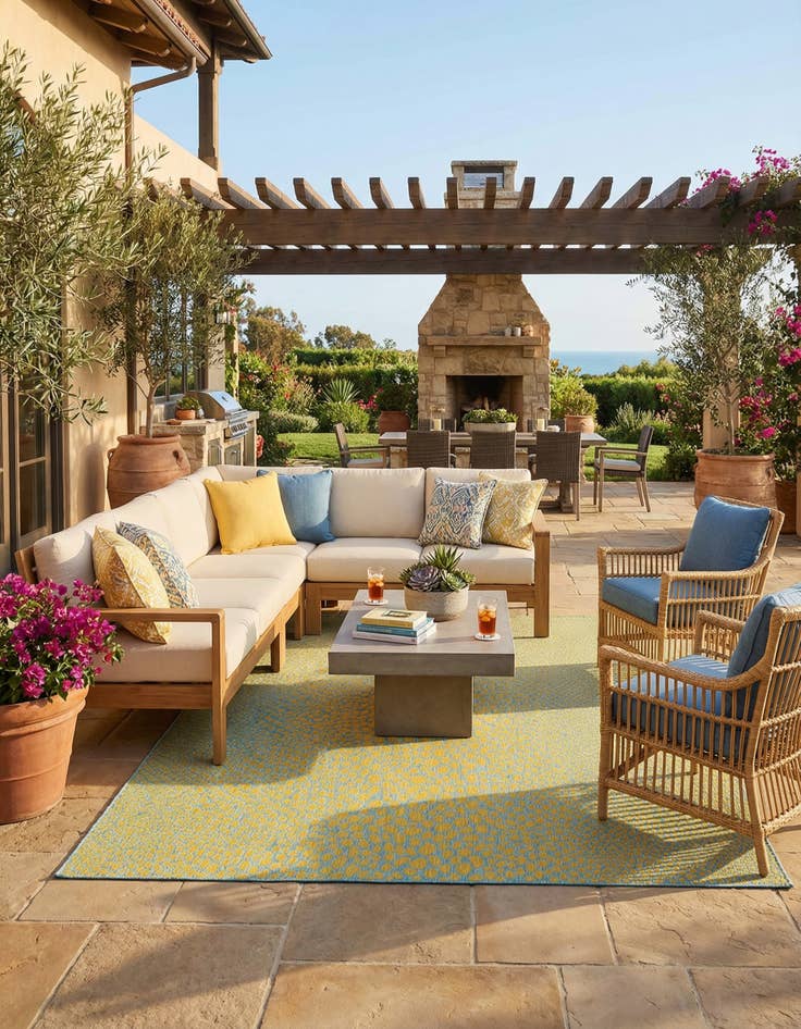 Detail image of 9' x 12'  Washable Jill Zarin Cape Town Indoor / Outdoor Rug