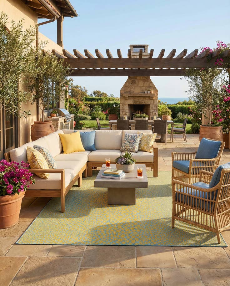 Detail image of 9' x 12' Easy-Clean Jill Zarin Cape Town Indoor / Outdoor Rug