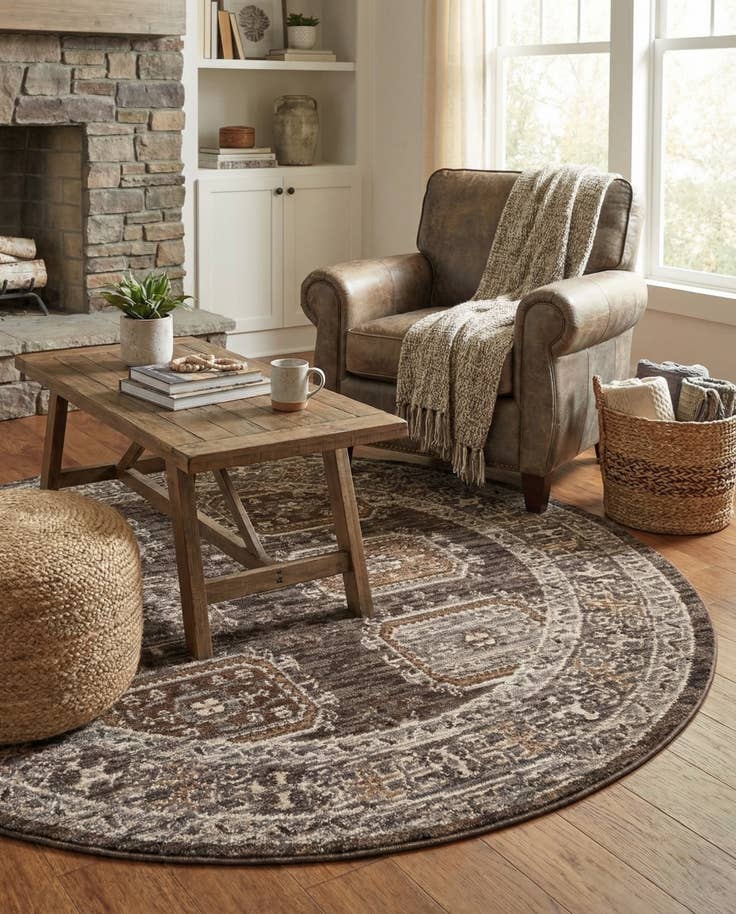 Detail image of 5' x 5' Grand Tradition Round Rug