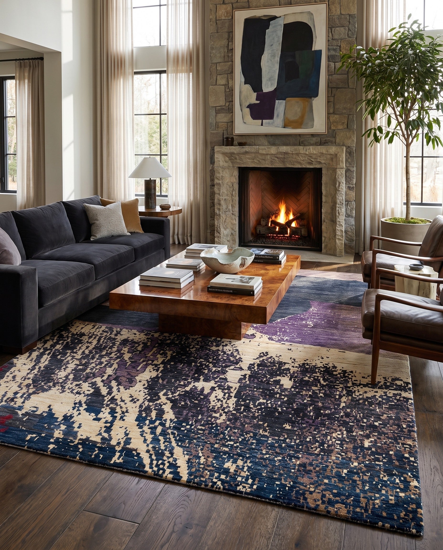 6' 11 x 9' 7 Hand Knotted Ariana Ziegler Rug