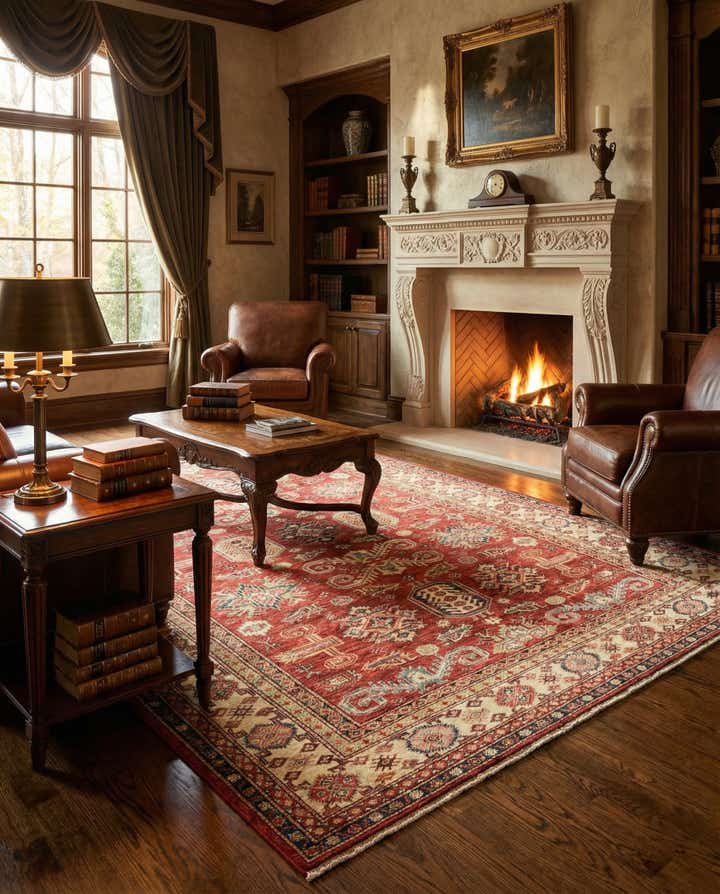 5' 8 x 7' 10 Hand Knotted Kazak Oriental Rug