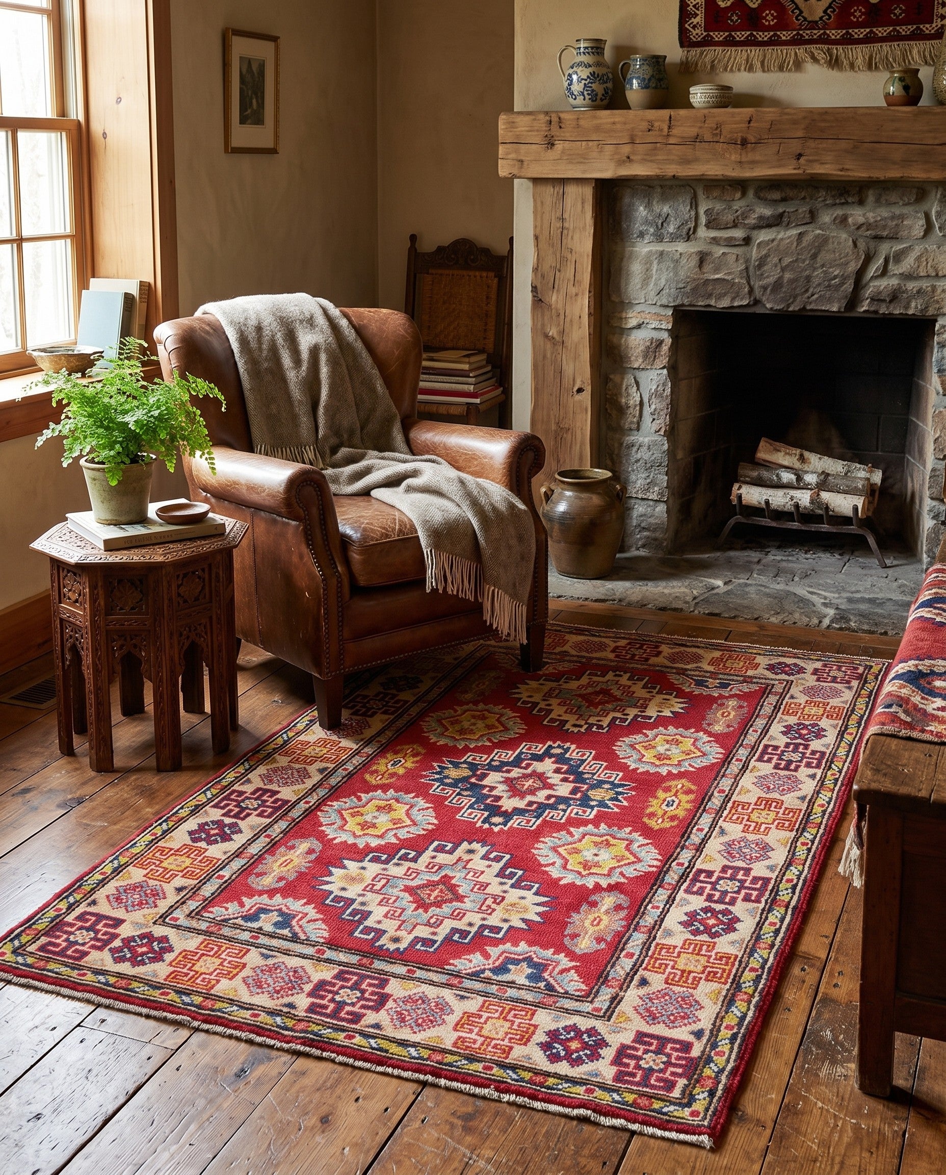 2' 7 x 4' 1 Hand Knotted Kazak Rug