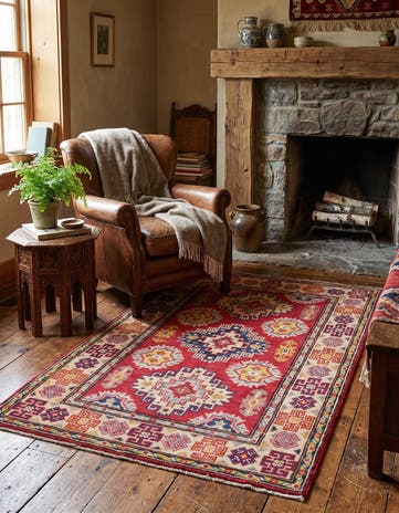 2' 7 x 4' 1 Hand Knotted Kazak Rug