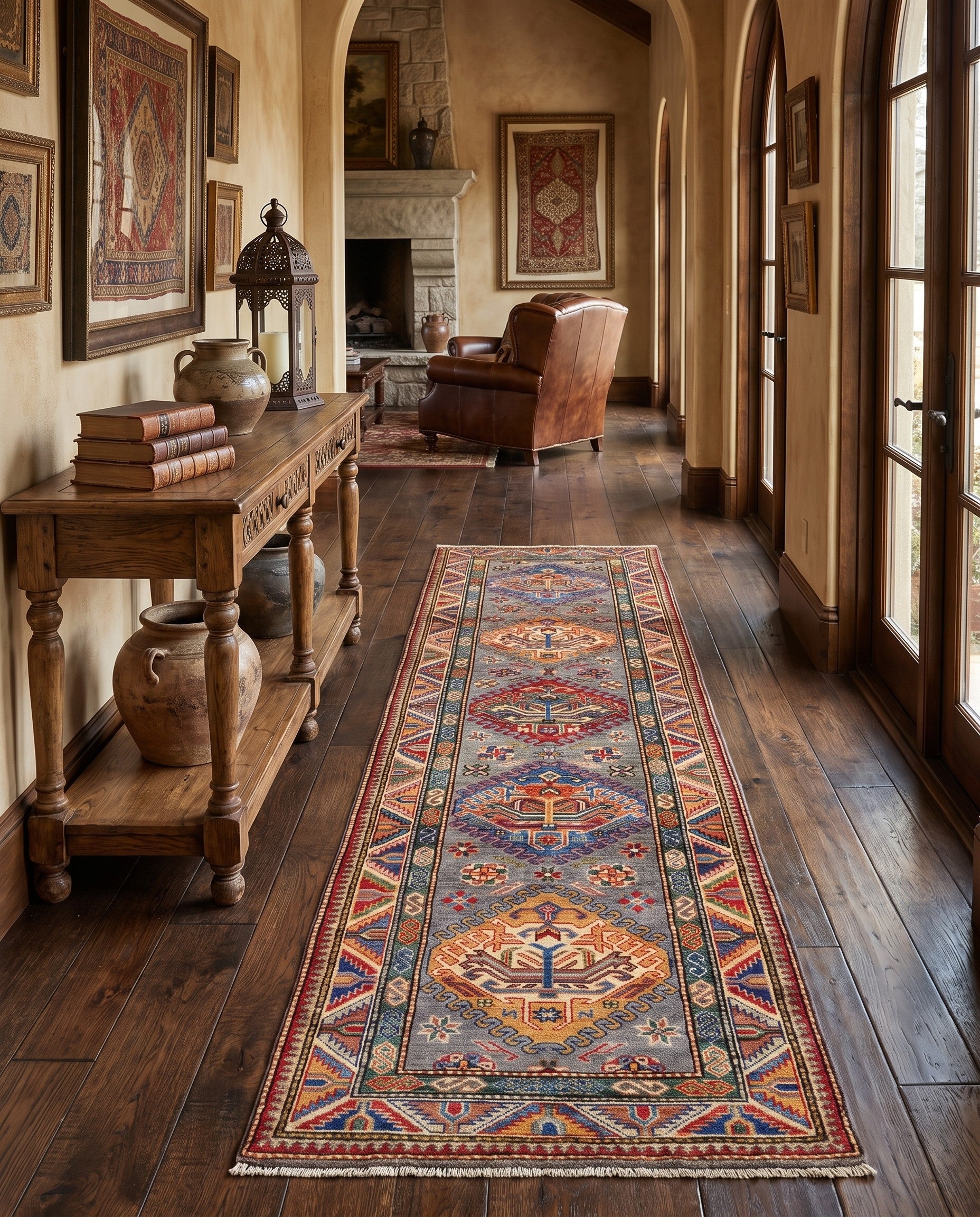 2' 9 x 9' 6 Hand Knotted Kazak Runner Rug
