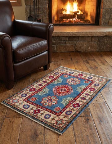 2' x 3' 3 Hand Knotted Kazak Rug