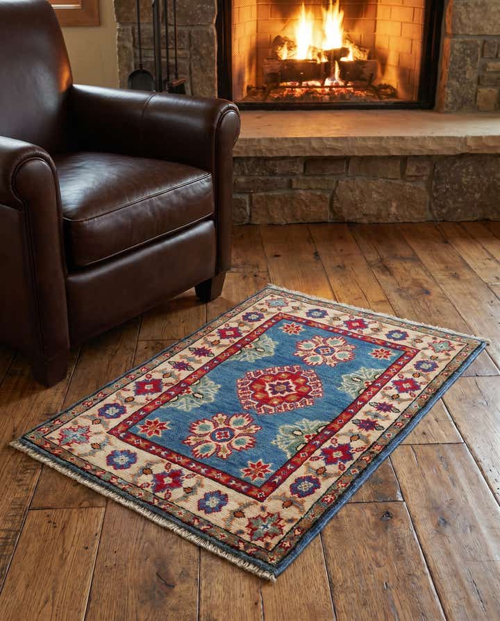 2' x 3' 3 Hand Knotted Kazak Rug