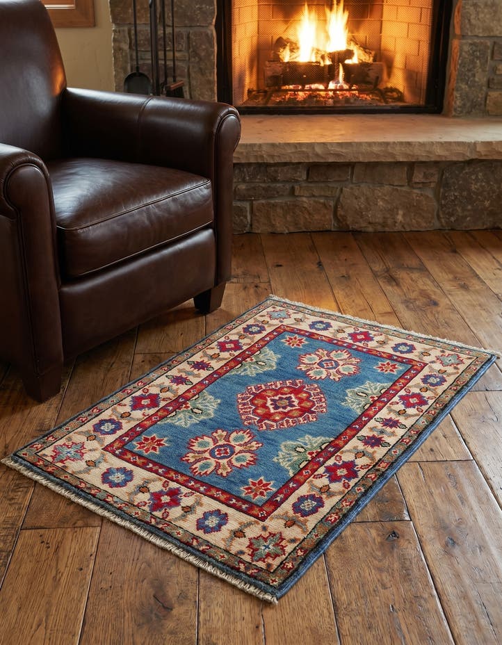 2' x 3' 3 Hand Knotted Kazak Rug