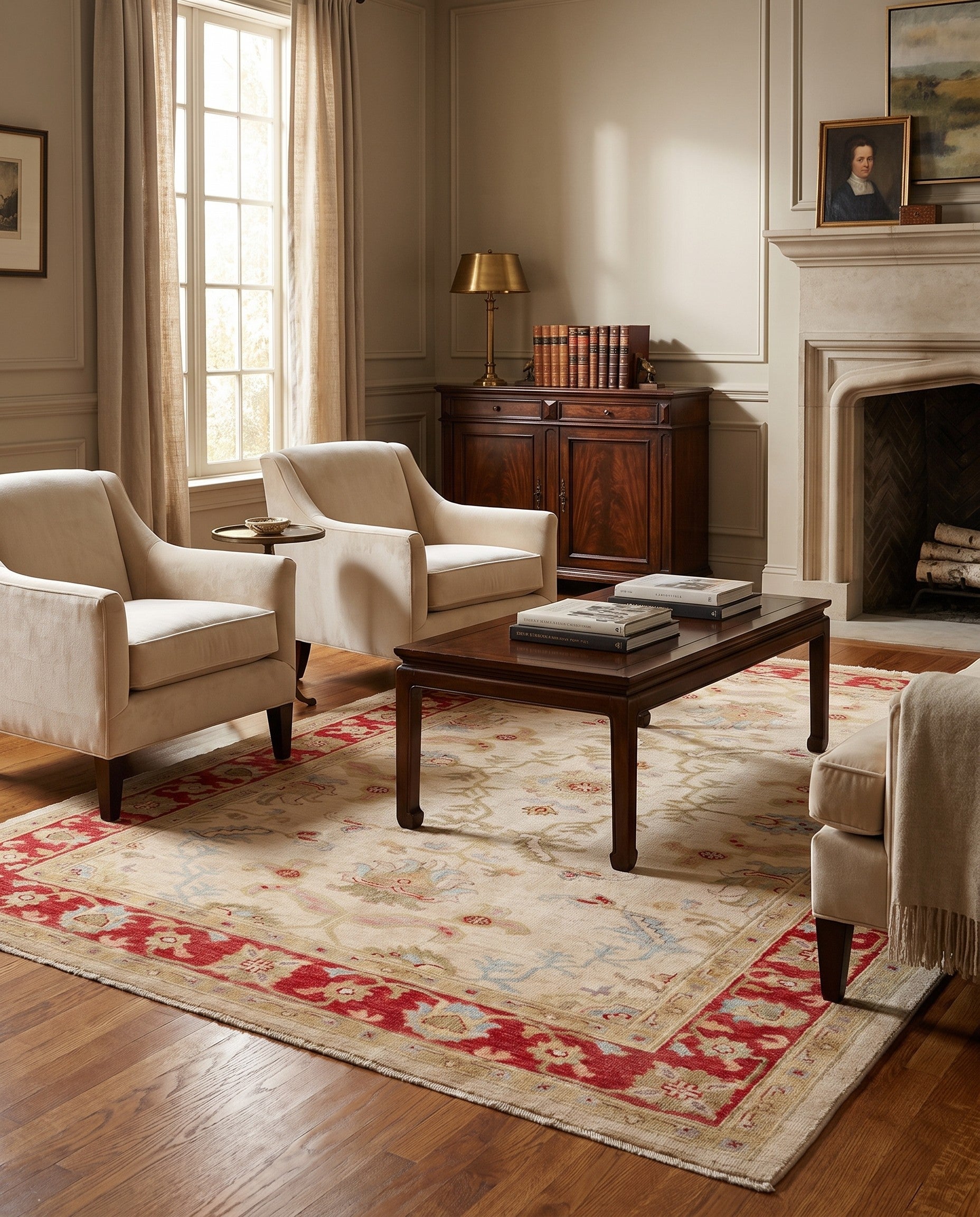 4' 1 x 5' 10 Hand Knotted Peshawar Ziegler Rug