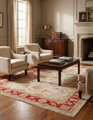 4' 1 x 5' 10 Hand Knotted Peshawar Ziegler Rug