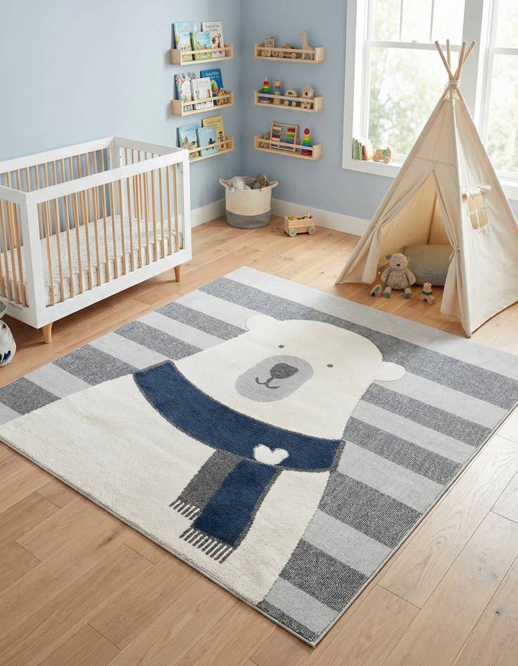 Detail image of 7' 10 x 7' 10 Whimsy Kids Square Rug