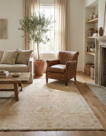 5' x 6' 9 Hand Knotted Oushak Wool Rug