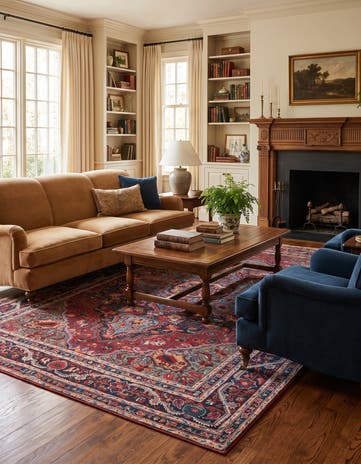 Burgundy Washable Timeless Rug