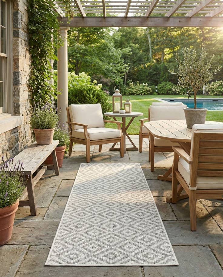 Detail image of 2' x 6' Easy-Clean Jill Zarin Costa Rica Indoor / Outdoor Runner Rug