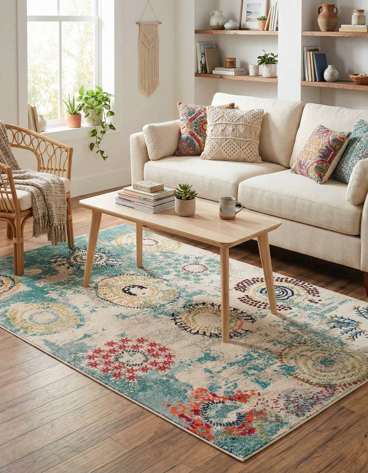 Detail image of 5' x 8' Washable Casablanca Rug