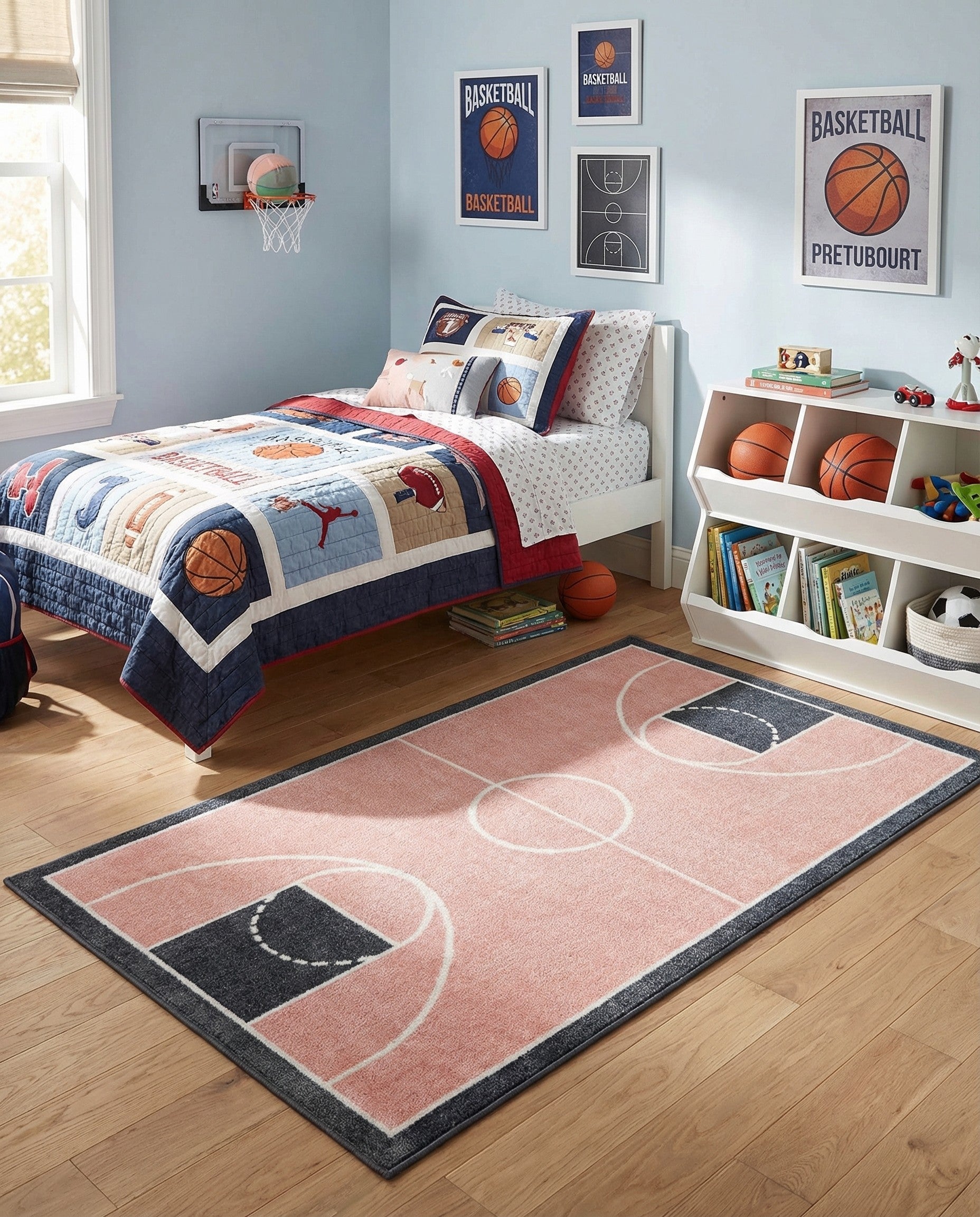 3' 3 x 5' 3 Sports Washable Rug