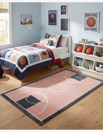 3' 3 x 5' 3 Sports Washable Rug